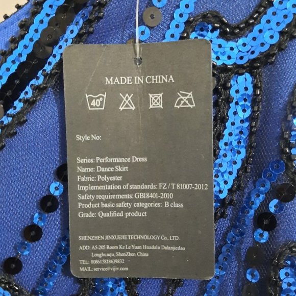 WOMAN'S DRESS VISION FOR INNOVATION BLUE SQUIN DRESS - Picture 16 of 16